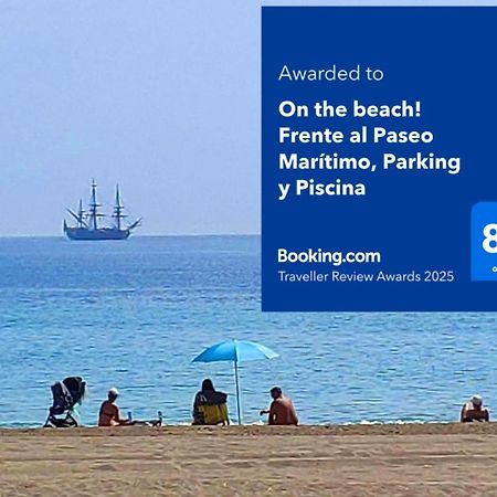 On The Beach! Frente Al Paseo Maritimo, Parking Y Piscina Μάλαγα Εξωτερικό φωτογραφία